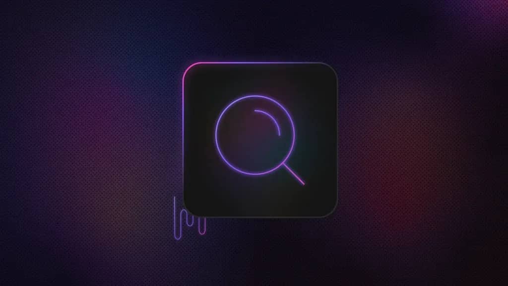 Icon of a magnifying glass inside a rounded square, with a wavy line extending from the square’s lower-left corner.