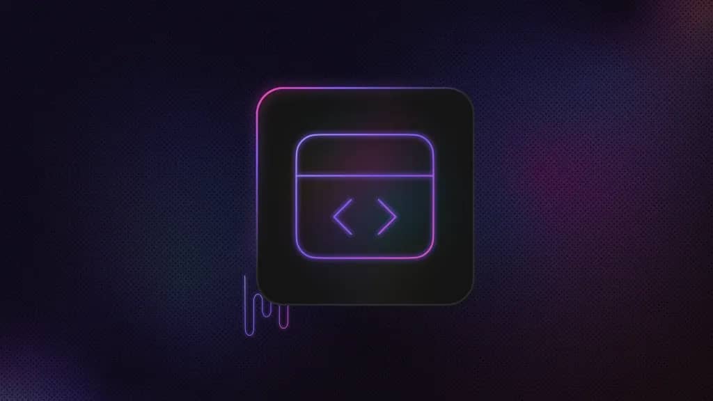 Terminal icon with angle brackets inside a rounded square, with a wavy line extending from the bottom-left corner.