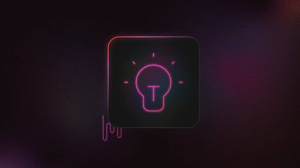 Lightbulb icon inside a rounded square, with a wavy line extending from the lower-left corner.