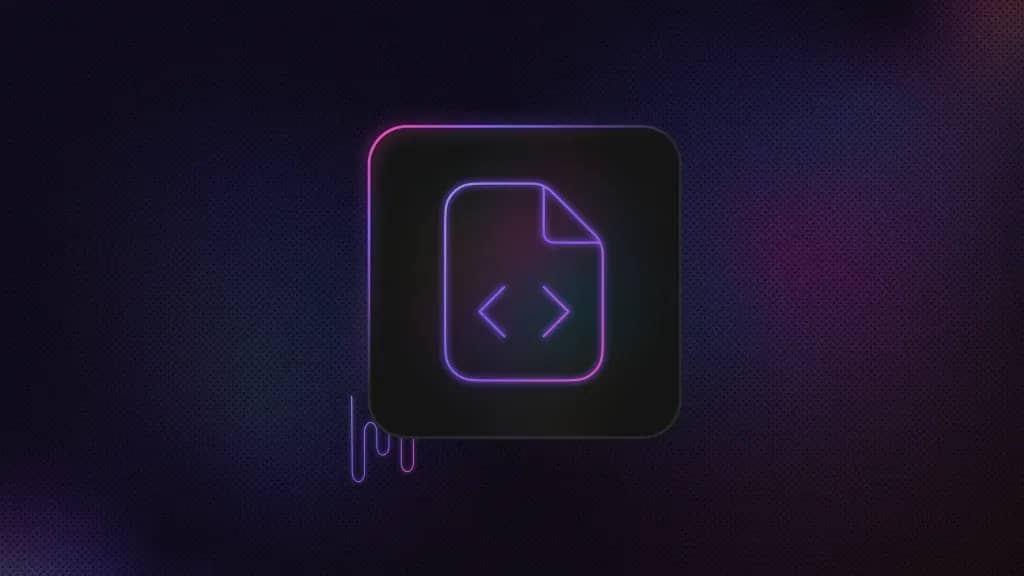 Code file icon in a rounded square.