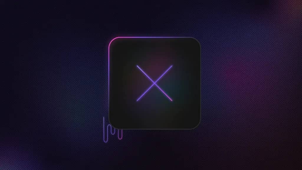 An x symbol enclosed in a rounded square with a wavy line extending from the lower left.