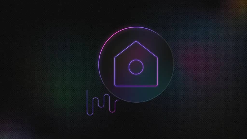 Icon of a house inside a circle, with a wavy line extending from the circle’s lower-left edge.