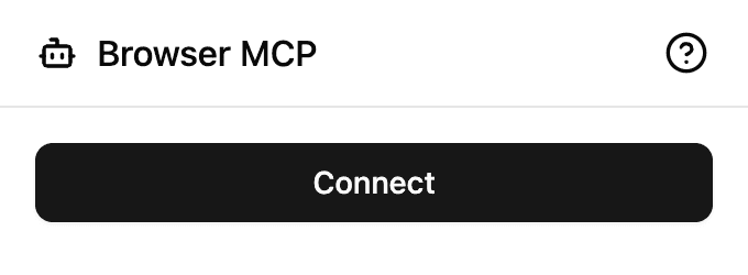 Connect attaches the extension to the current tab, and the button then reads Disconnect.