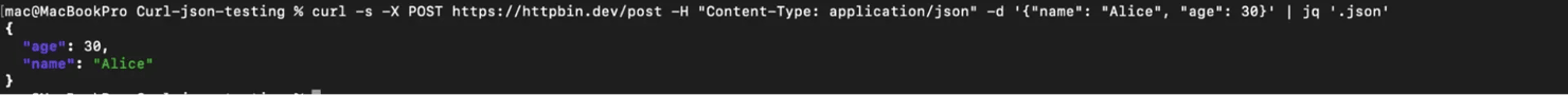 Confirmation that the server parsed your JSON payload