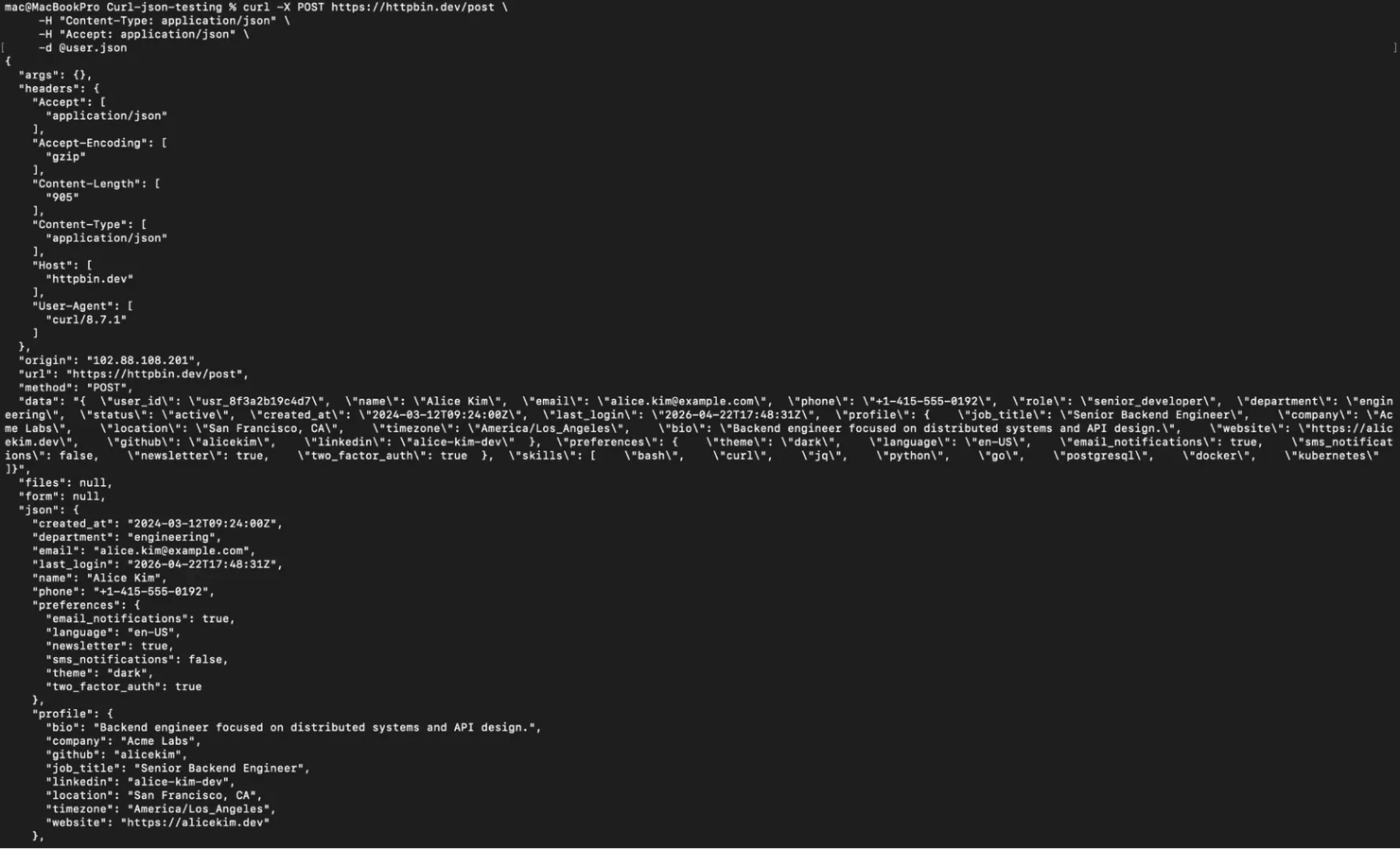 Payload exactly as it appeared in file