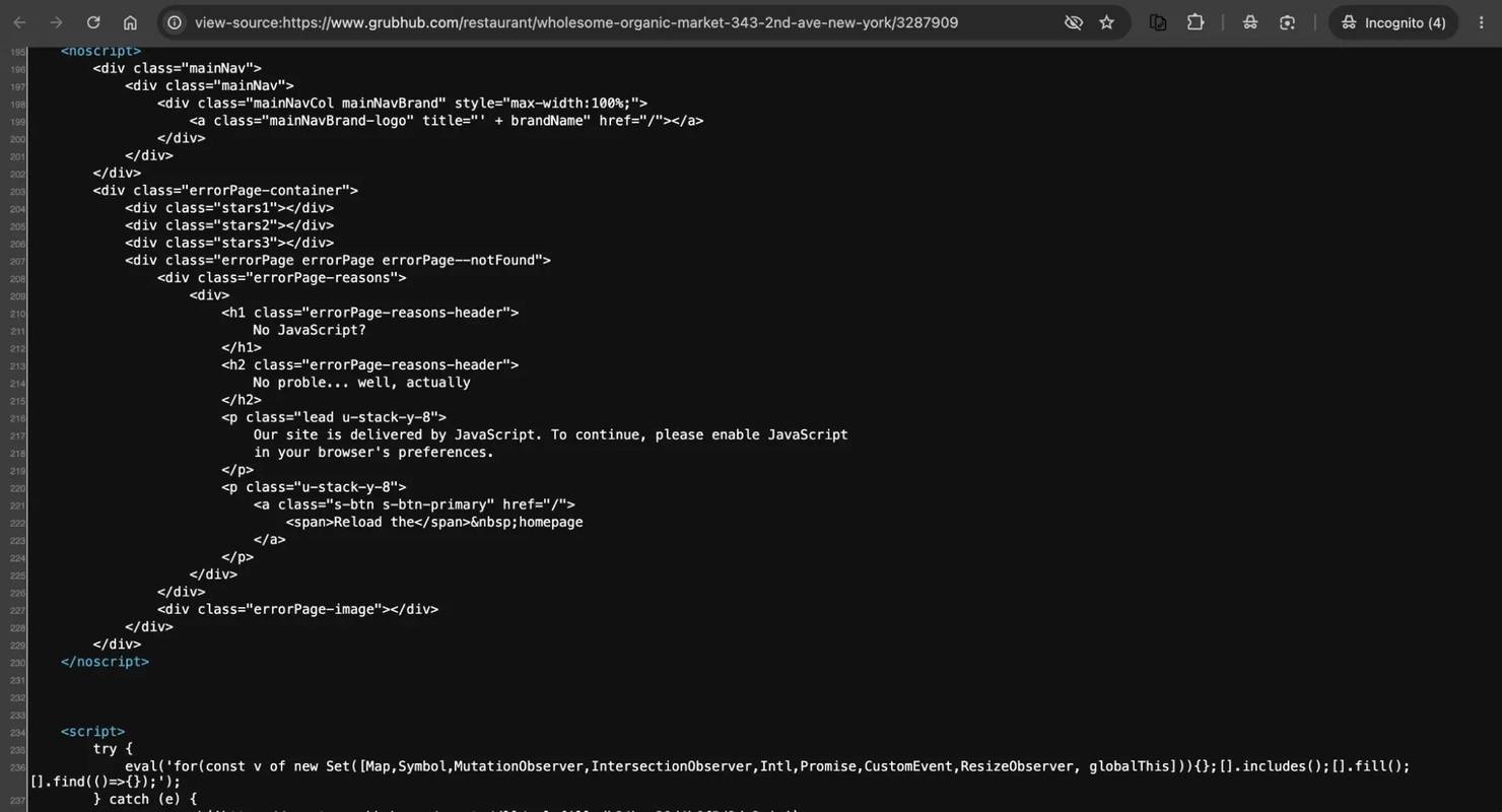 The page ships its own explanation. Everything the previous 2 screenshots showed is assembled after this document loads.