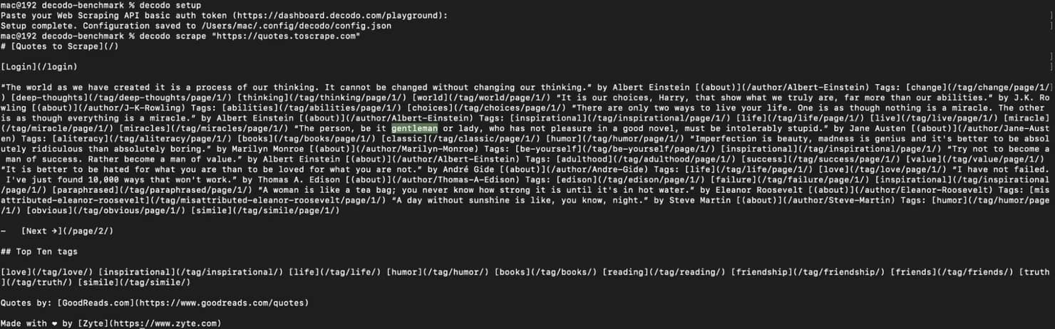 Web page as Markdown in terminal
