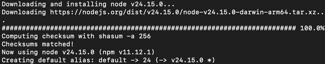 Downloading and installing node