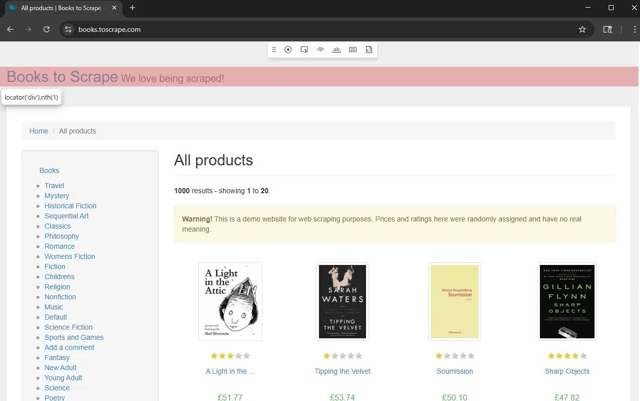 First browser window