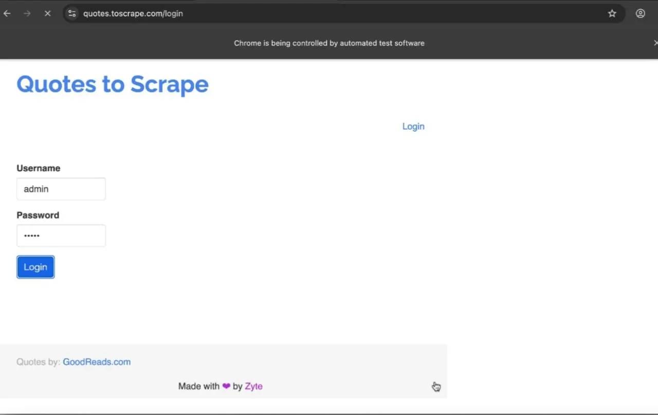 The screenshot showiwn the automation just before the form is submitted.