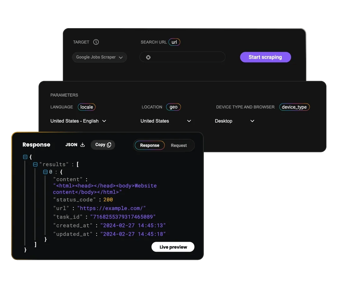 Data extraction without code