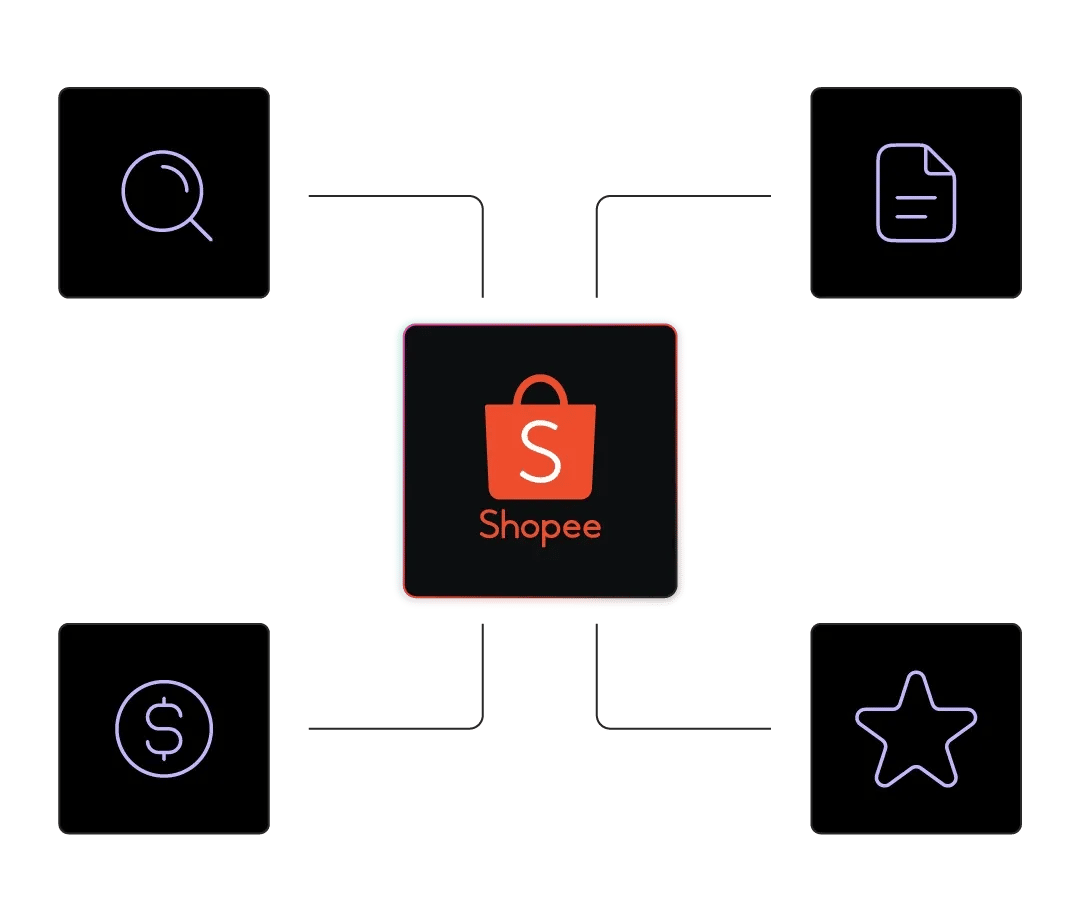 Shopee scraper API collecting public data.