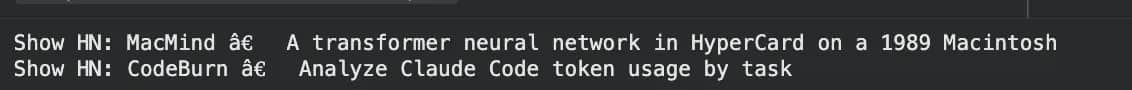 Returning post with "Show HN”