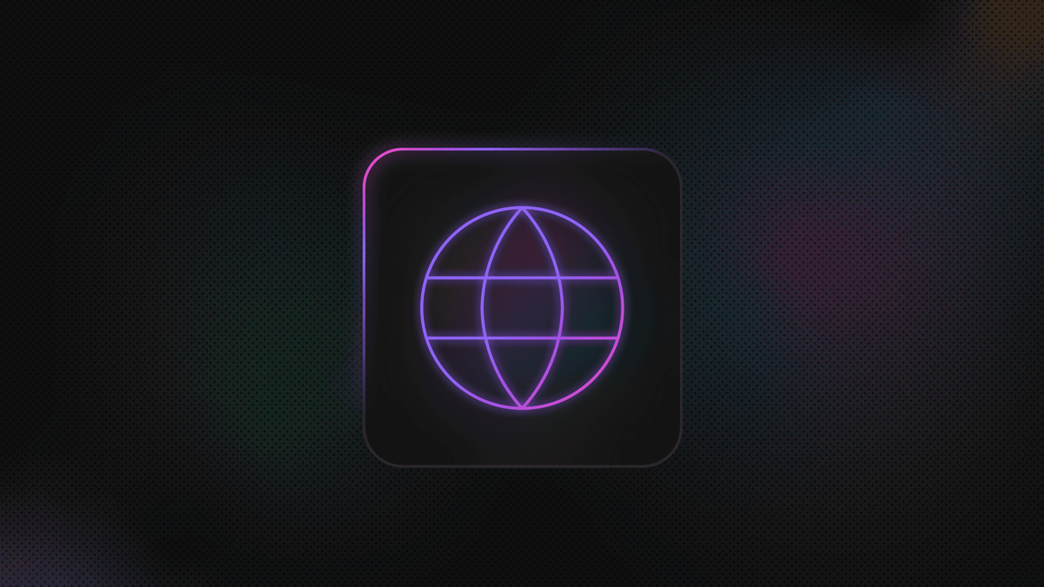 Globe icon inside a rounded square.