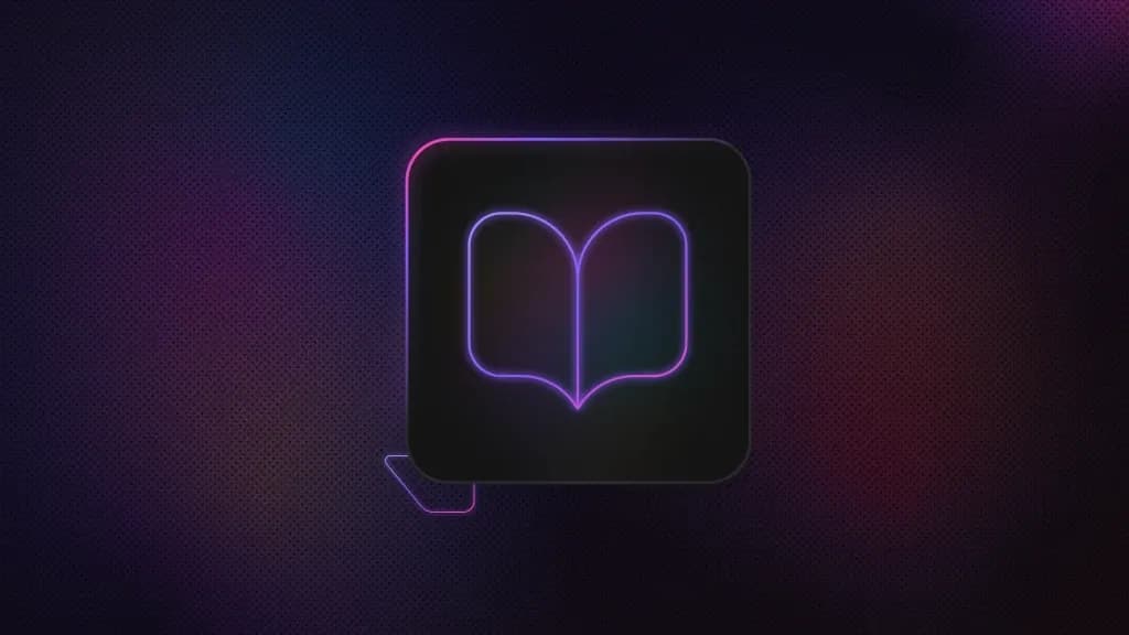 Book icon inside a rounded square.