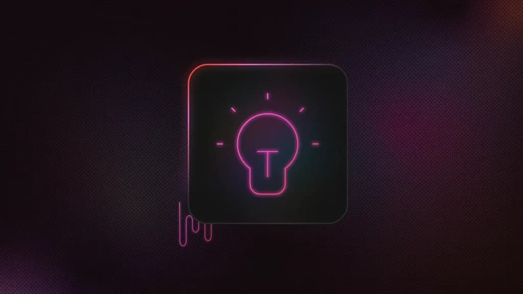 Lightbulb icon inside a rounded square, with a wavy line extending from the lower-left corner.