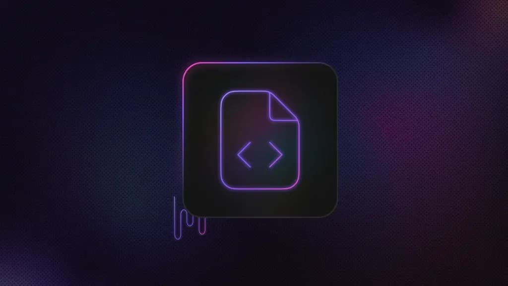 Code file icon in a rounded square.