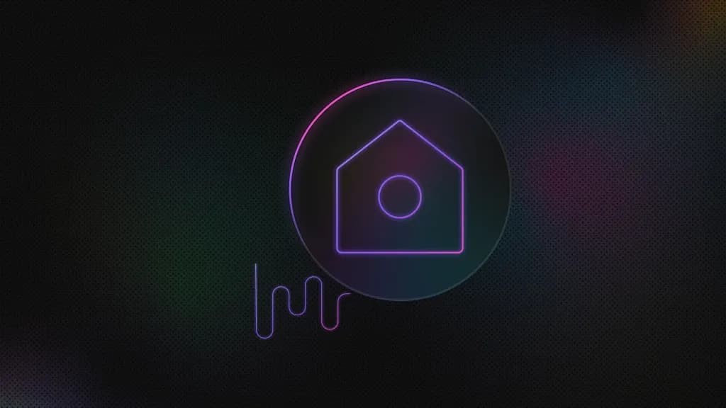 Icon of a house inside a circle, with a wavy line extending from the circle’s lower-left edge.
