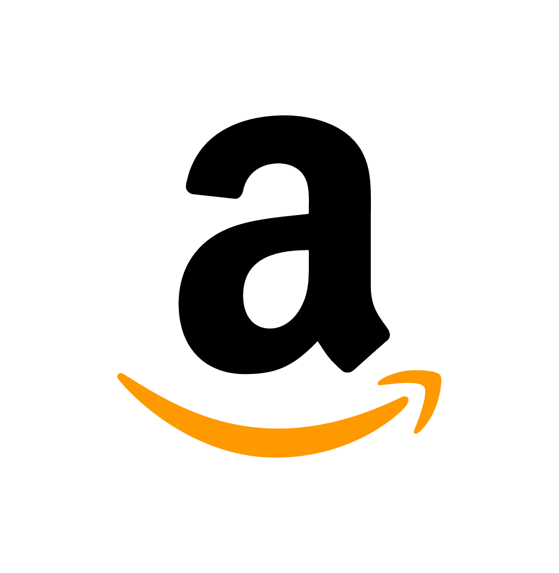 Amazon logo displaying black lowercase a with orange smile arrow on white background