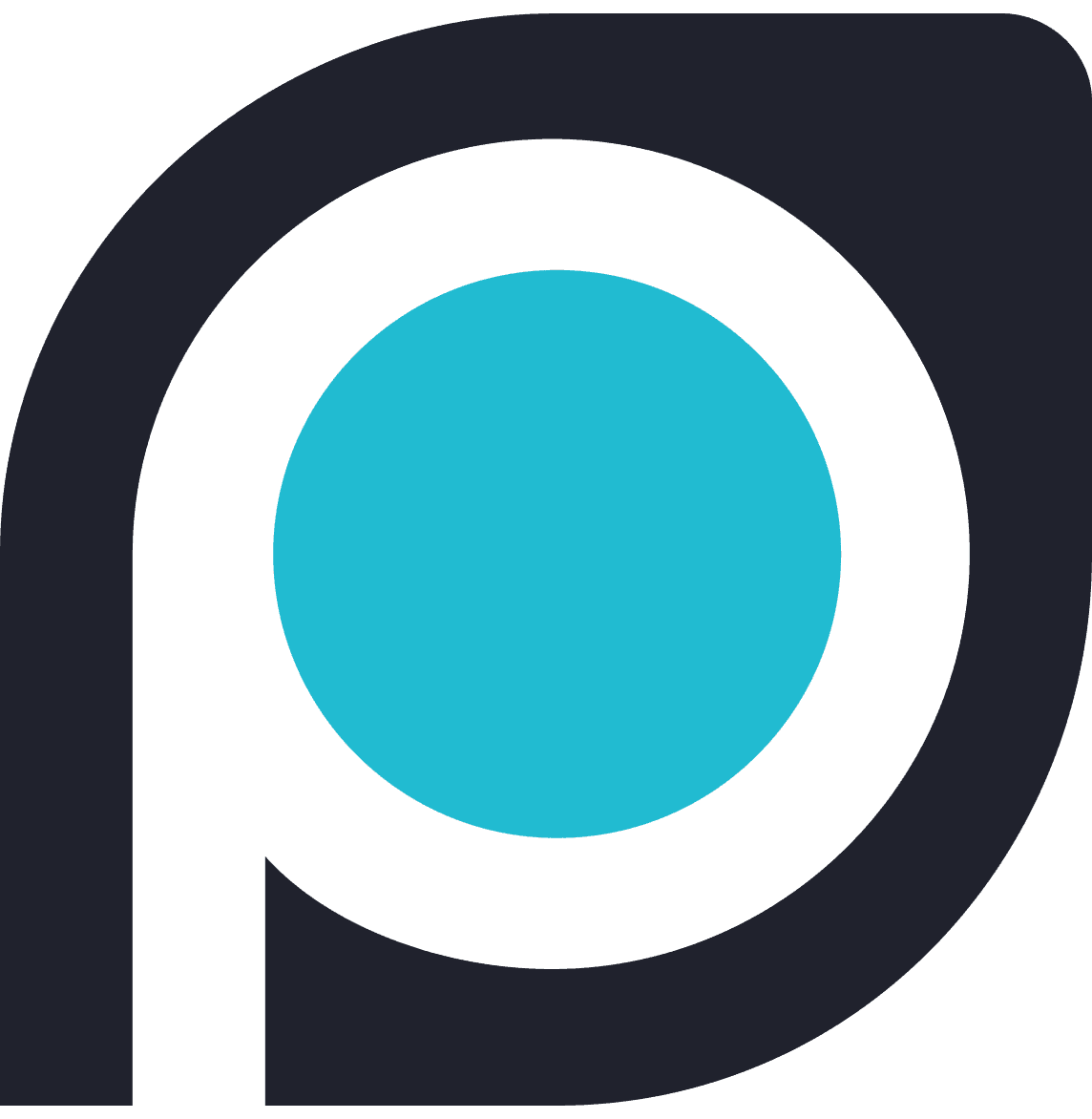 ParseHub logo showing a turquoise circle inside a white ring and dark navy rounded P shape on white background