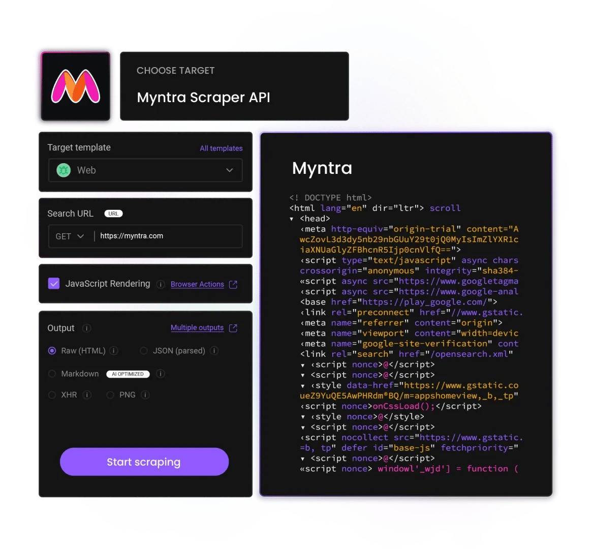 Myntra Scraper API